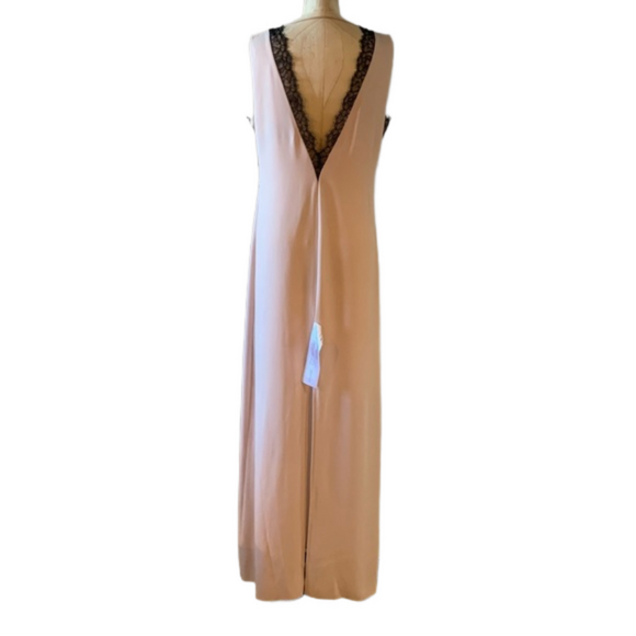 BCBG MAX AZRIA Sleeveless V- Neck Silk Pink Llena Maxi Dress Womens Size Small - Picture 6 of 14